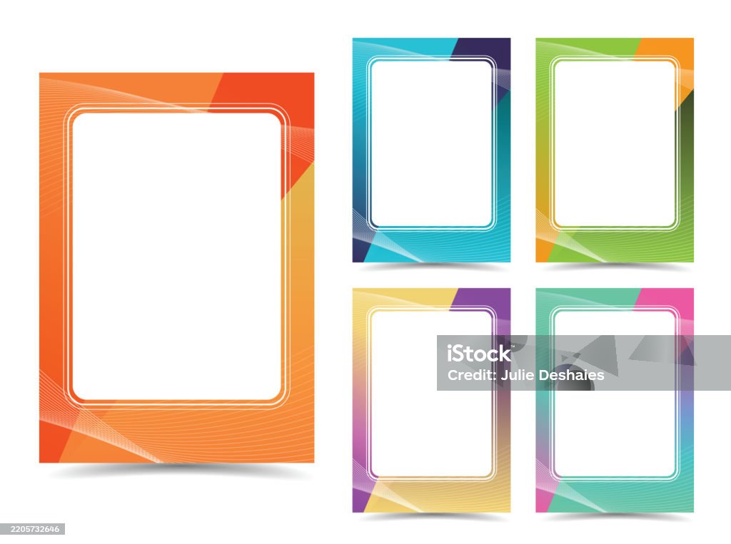Card. Visit Frame Ilustración de Identification Card Frame Border Template Design Set y ...