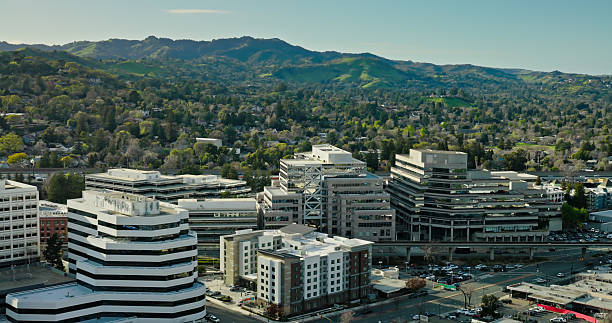istock Downtown Offices in Walnut Creek on a Sunny Day - Aerial 2205742964