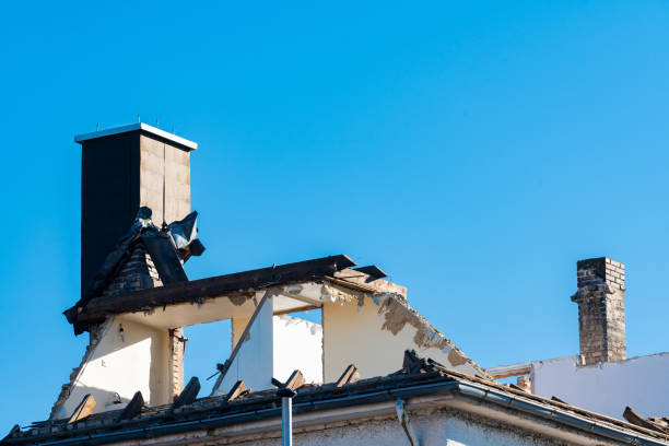 Ruined House Damage After Earthquake Natural Disaster Close up