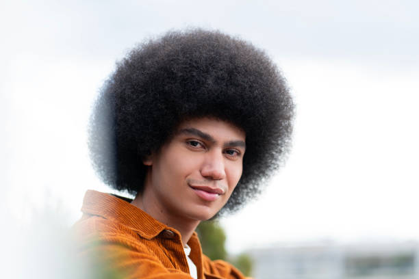 Portrait of a young Afro-Latino male smiling