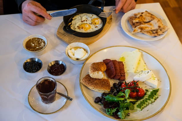 istock Turkish or Mediterranean style breakfast. Turkish breakfast. 2205747203