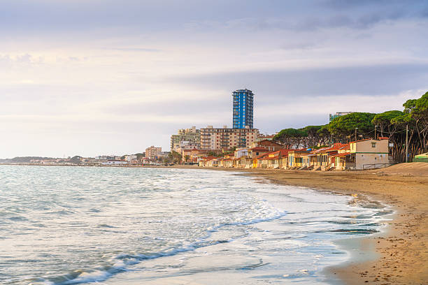 istock Follonica coast, town skyline and seafront view. Tuscany, Italy 2205761647