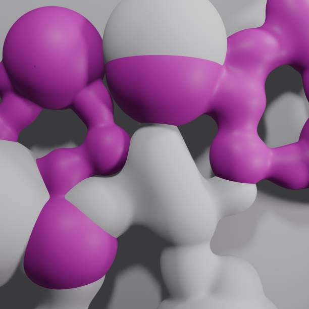 3D abstract pink and white blob background