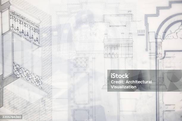 Project Drawings Top View Of Architectural Drawings Showcasing Construction Project ...