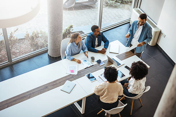 istock Team Collaboration in a Modern Office Setting During a Business Meeting 2205767966