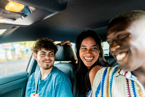 istock Friends talking in the car 2205770456