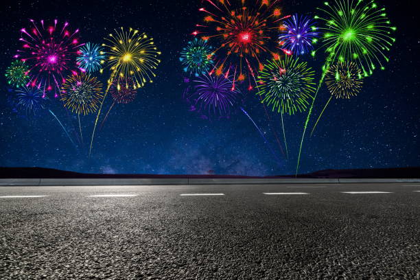 istock night galaxy stars outdoor road landscape new year celebration firework 2205771266