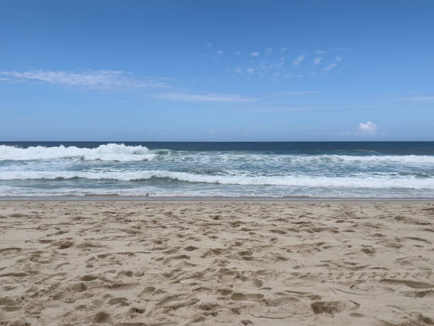 istock Scenic Tropical Beach with Ocean Waves and Blue Sky 2205774840