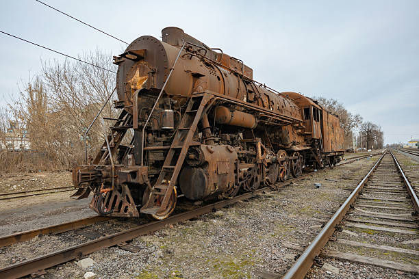 istock Old rusty abandoned steam locomotive 2205778226
