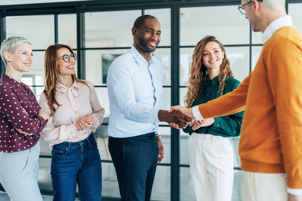 istock Meeting the new business partner 2205778233