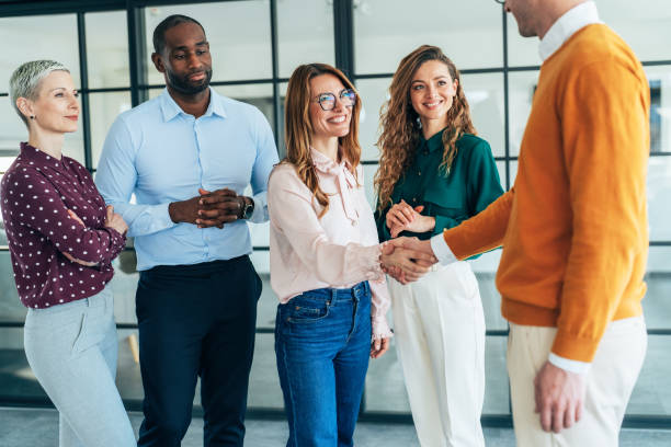 istock Meeting the new business partner 2205778237