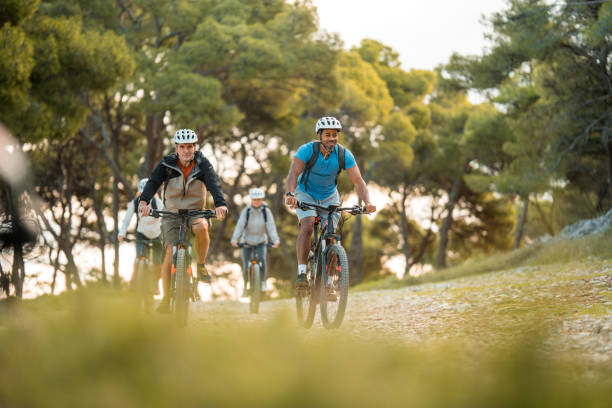 istock Dawn Mountain Biking Adventure with Friends 2205791974