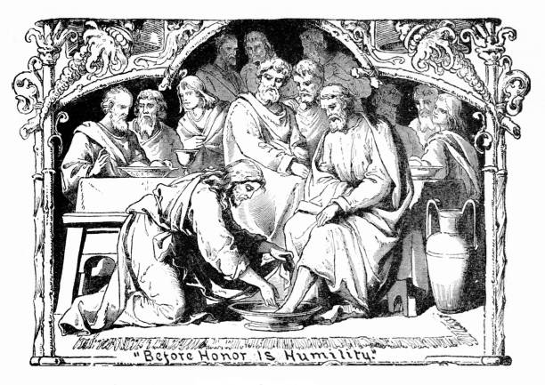 istock Jesus Washes Disciples Feet at Last Supper, Bible Theology, New Testament, Christianity, Passover 2205793029