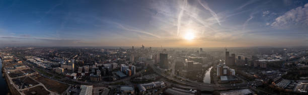 istock Aerial Panorama of Leeds at Dawn 2205795037