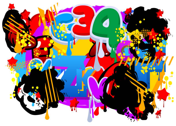 istock Graffiti background. Abstract modern street art decoration performed in urban painting style. 2205795194