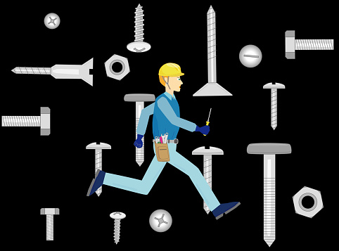 Nut Engineer Engineer Nut Stock Illustration - Download Image Now - Adjustable ...