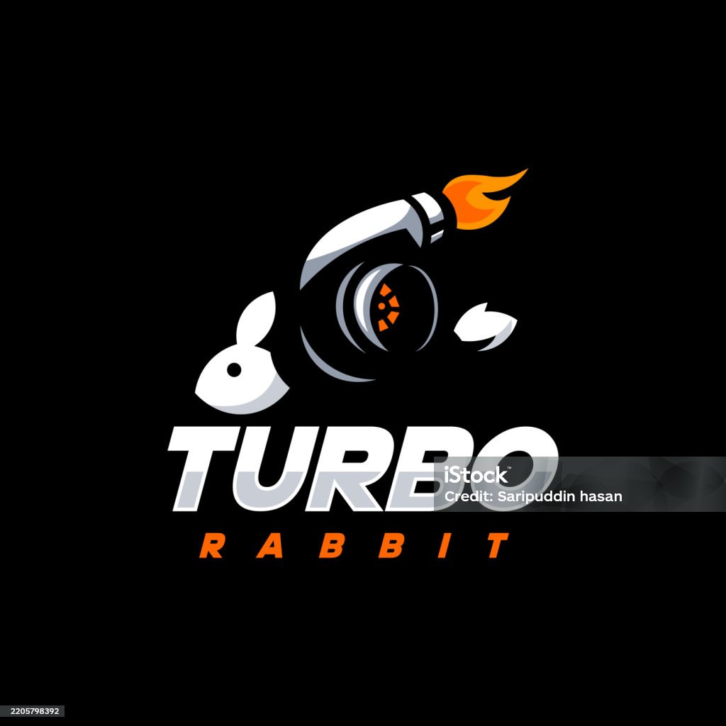 Small Engine Fast Rabbit Icon Rabbit With Turbo Engine Stock Illustration - Download Image Now ...