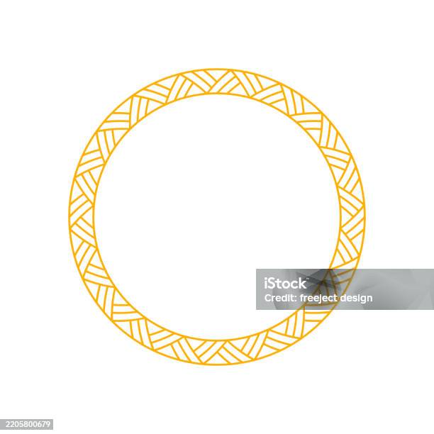 Round Inuit Border Design Round Traditional Border Design Element Stock Illustration - Download ...