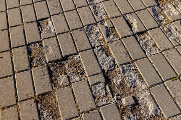 istock damaged and destroyed concrete tiles in the park 2205812353