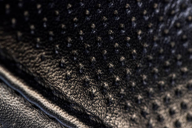 istock treated leather with perforation to give a beautiful appearance 2205812543