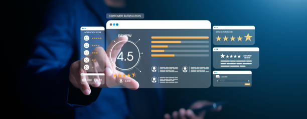 istock Customer review satisfaction feedback survey concept. Customer can evaluate quality of service leading to reputation ranking of business. 2205813244