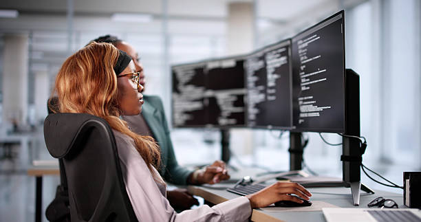 istock Agile African American Woman Coding New Software 2205819133