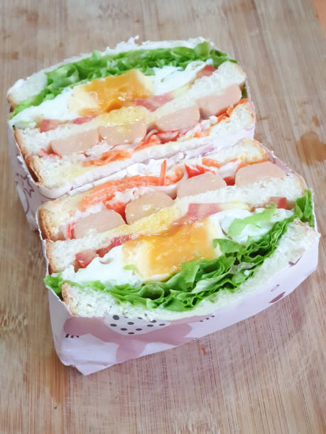 istock Korean Sandwich Inkigryo With sausage, egg, crab sticks and vegetables 2205824689