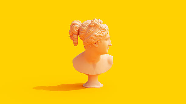 istock Venus Roman Goddess Profile View Bust Sculpture Yellow Background 2205825792