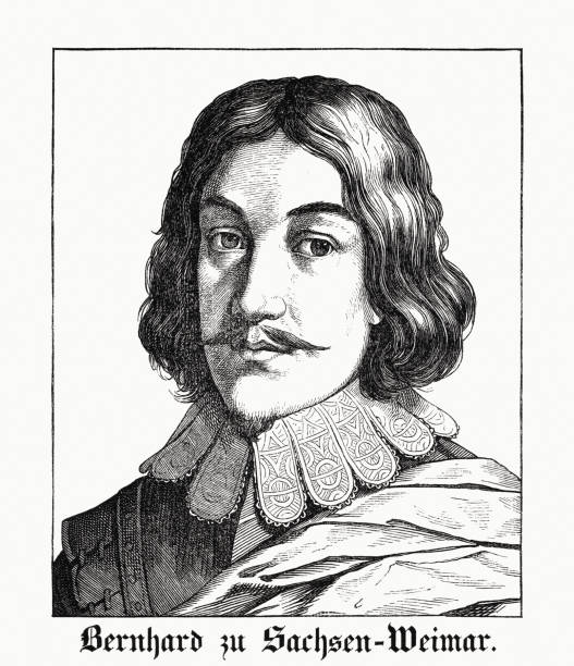 istock Bernard of Saxe-Weimar (1604-1639), German prince and general, woodcut, 1854 2205827649