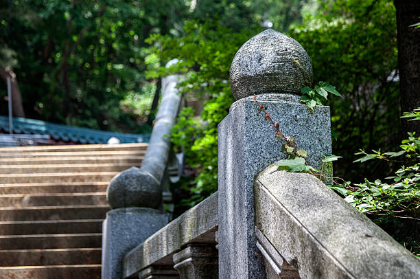 istock staircases and fence in the Buddhist temple 2205831468