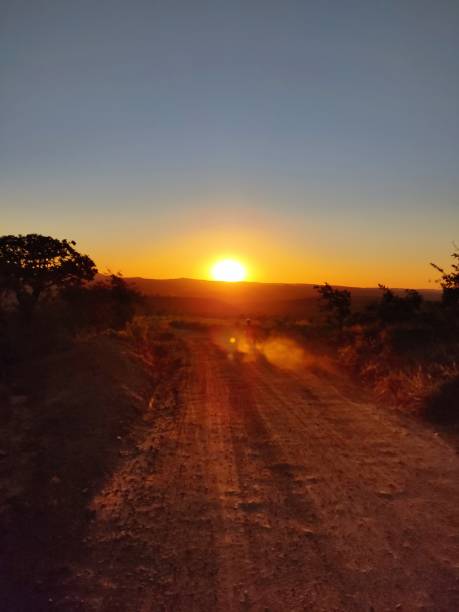 istock Sunset in the end of the road 2205832335
