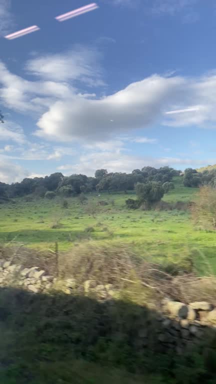 Sardinian Countryside from a Train Window