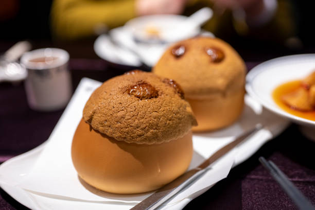 Pineapple buns in Cantonese style tea restaurants
