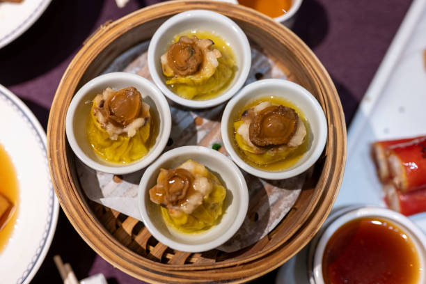 istock Steamed abalone for sale in Cantonese style tea restaurants 2205834525