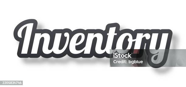 Clear Inventory Text Inventory 3d Text With Shadow On White Background Stock Illustration ...