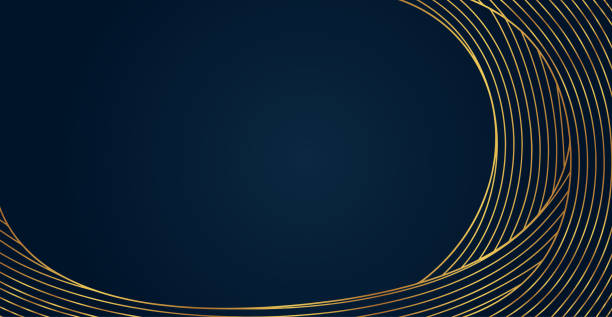 Line art wave gold luxury background. Abstract line golden background. Luxury elegant ornament background. Vector abstract background.