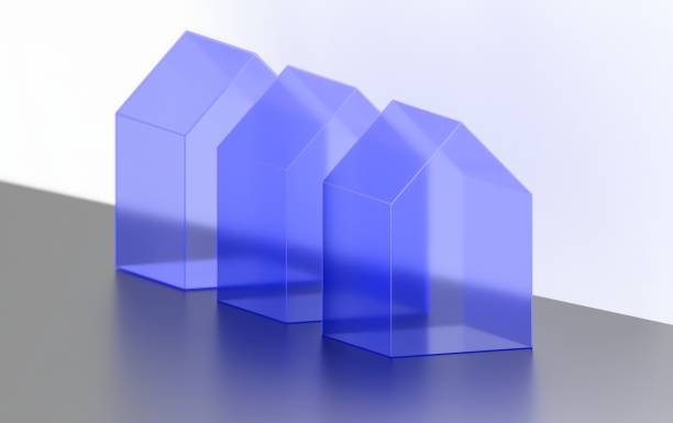 Glass Houses: Geometric Design in Blue and White Tones