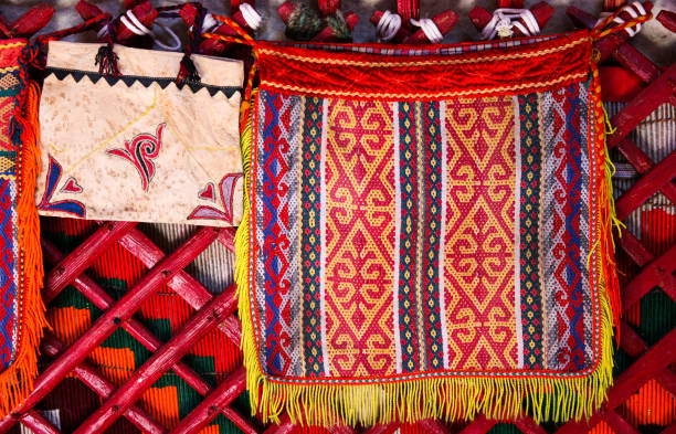 istock Interior decoration of a Kazakh yurt. 2205847428