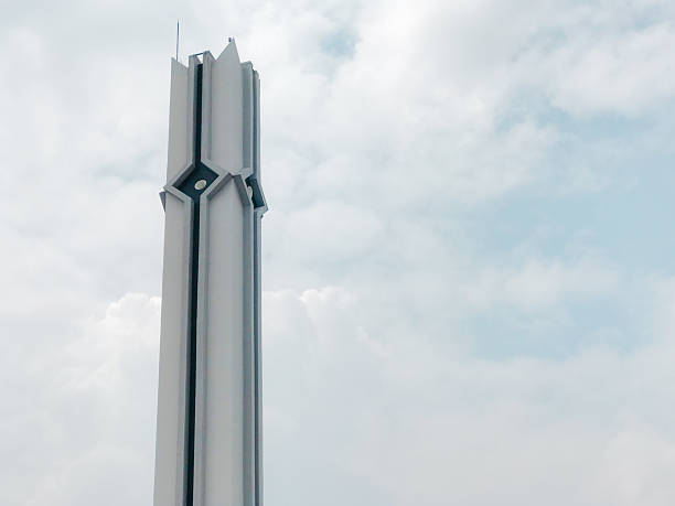 istock the mosque's minaret rises into the blue sky 2205848157