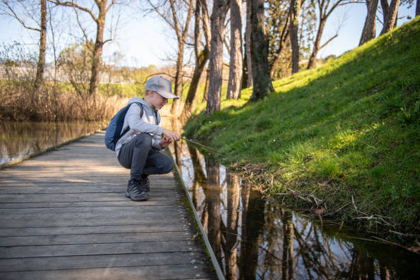 Boy enjoying the outdoor excursion