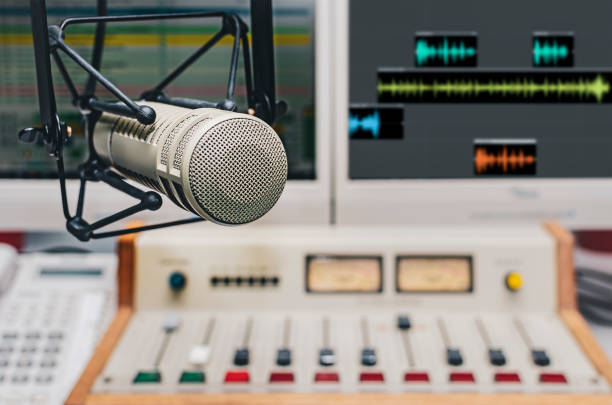 istock Professional microphone and sound mixer 2205851972