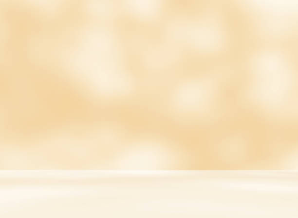istock Autumn background cream orange brown beige room studio with sunlight effect leaves shadow overlay effect. 2205853711