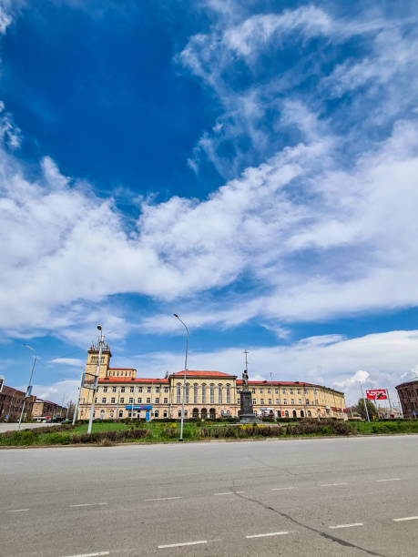 Gyumri, Armenia : April 20,2024 - The Independence Square in Gyumri in Armenia.