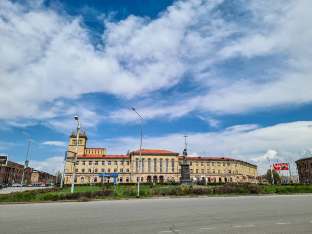 Gyumri, Armenia : April 20,2024 - The Independence Square in Gyumri in Armenia.