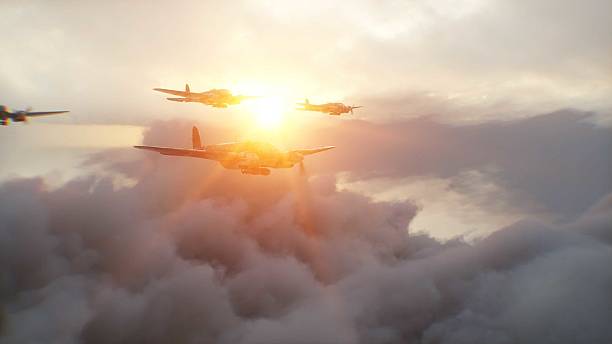 istock Heinkel He 111. German airliner and medium bomber. World War II. 3d rendering. 2205875862