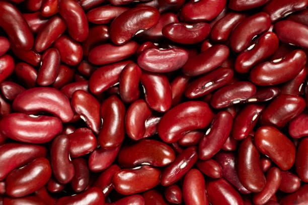 istock Fresh and Dry Red Kidney Beans for Cooking Top View 2205878889