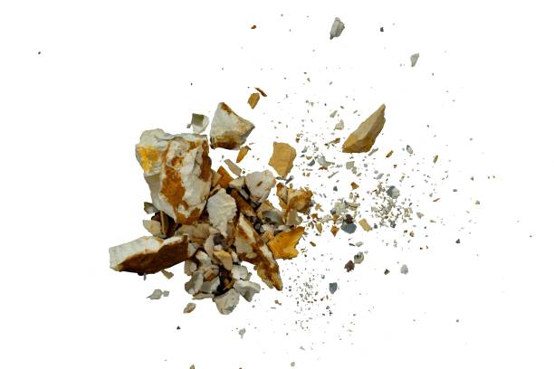 istock explosion of rock with particle 2205881505