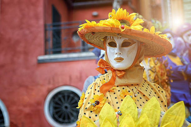 Traditional Carnival Venice mask with Colorful Decoration