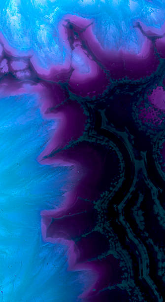 istock Amazing Banded Agate Crystal cross section cut isolated with reflection. Natural light translucent agate crystal surface, abstract structure slice mineral stone macro closeup 2205886484