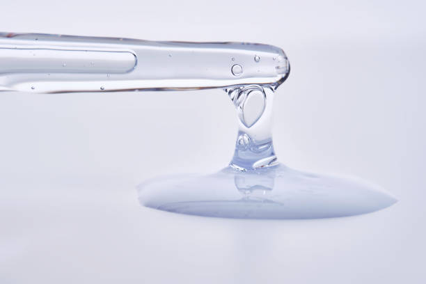 istock Pipette with delicate blue serum close-up. 2205888871